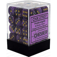 Chessex 27837 Vortex 12mm d6 Purple/gold
