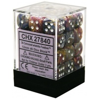 Chessex 27840 Festive 12mm d6 Carousel /white