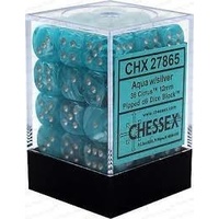 Chessex 27865 Cirrus 12mm d6 Aqua/silver