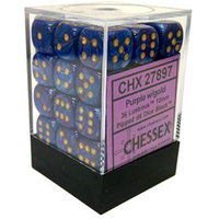 Chessex 27897 Lustrous 12mm d6 Purple/gold