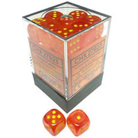 Chessex 27923 Ghostly Glow 12mm d6 Orange/Yellow