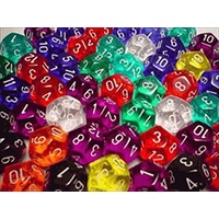 D12 Dice Assorted Loose Translucent Polyhedral
