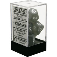 Chessex LE431 Frosted Polyhedral Smoke/white 7-Die Set