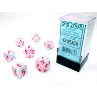 Chessex 27539 Festive Polyhedral Pop Art/red 7-Die set