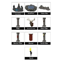 WizKids Miniatures Fantasy Terrain Painted Pools & Pillars (Set 1)