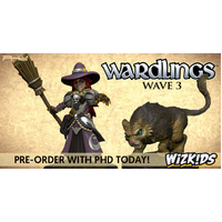 WizKids Wardlings RPG Figures Girl Witch & Witchs Cat