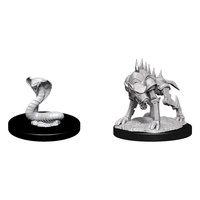 Dungeons & Dragons Nolzurs Marvelous Unpainted Miniatures Iron Cobra & Iron Defender
