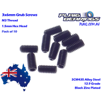 Plaig Bearings M3x6 Grub Screws