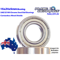 Plaig Bearings 15x24x5mm Bearing - Metal Shields