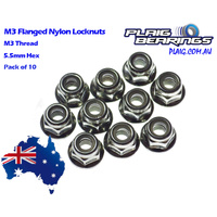 Plaig 3mm Flanged Nylock Nuts