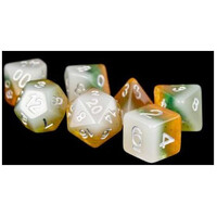 MDG Polyhedral Resin Dice Set - Kiwi Fruit