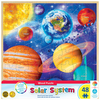 Masterpieces 48pcs Wood Fun Facts Solar System Jigsaw Puzzle
