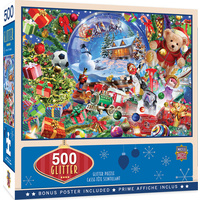 Masterpieces 500pc Holiday Glitter Snow Globe Dreams Jigsaw Puzzle 