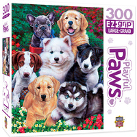 Masterpieces 300pcs Playful Paws Fluffy Fuzzballs Ez Grip Jigsaw Puzzle