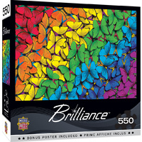 Masterpieces 550pc Brilliance Collection Fluttering Rainbow Jigsaw Puzzle 