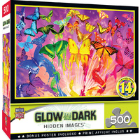 Masterpieces 500pc Hidden Image Glow Metamorphosis Jigsaw Puzzle 