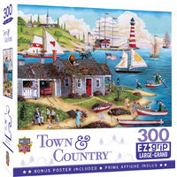 Masterpieces 300pcs Town & Country Painter's Point Ez Grip Jigsaw Puzzle