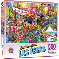 Masterpieces 550pc Greetings from Las Vegas Jigsaw Puzzle 