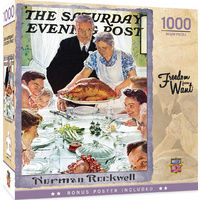 Masterpieces 1000pcs The Saturday Evening Post Norman Rockwell Freedom from Want Jigsaw Puzzle