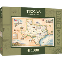 Masterpieces 1000pcs Xplorer Maps Texas Map Jigsaw Puzzle
