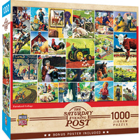Masterpieces 1000pcs The Saturday Evening Post Norman Rockwell Farmland Collage Jigsaw Puzzle