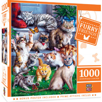 Masterpieces 1000pcs Furry Friends Butterfly Chasers Jigsaw Puzzle