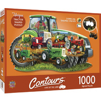 Masterpieces 1000pcs Contours Shaped Tractor Shape Jigsaw Puzzle