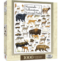 Masterpieces 1000pcs Poster Art Mammals of Yellowstone National Park Jigsaw Puzzle