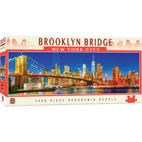 Masterpieces 1000pcs City Panoramic Brooklyn Bridge, NYC Jigsaw Puzzle