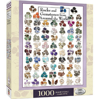Masterpieces 1000pcs Poster Art Rocks & Gemstones from Around the World Jigsaw Puzzle