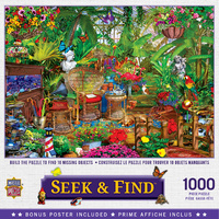 Masterpieces 1000pcs Seek & Find Garden Hideaway Jigsaw Puzzle