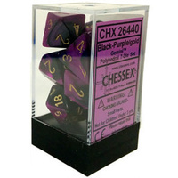Chessex 26440 Gemini Black-Purple/gold 7-Die Set
