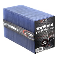 BCW Topload Card Holder Standard 100 Ct (3" x 4")