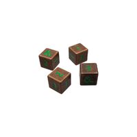 D&D Heavy Metal D6 Feywild Copper and Green Dice Set (4)