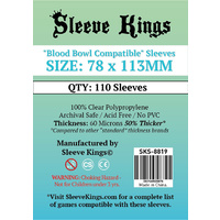 Sleeve Kings Board Game Sleeves "Blood Bowl Compatible" (78mm x 113mm) (110 Sleeves Per Pack)