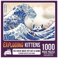 Exploding Kittens 1000pcs Puzzle The Great Wave Off Cat-A-Gawa