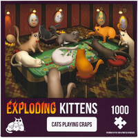 Exploding Kittens 1000pcs Cats Playing Craps Jigsaw Puzzle