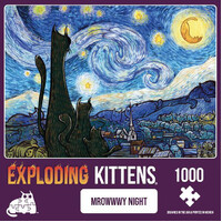 Exploding Kittens 1000pcs Mrowwwy Night Jigsaw Puzzle