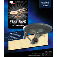 Incredibuilds Star Trek U.S.S. Enterprise Book and 3D Wood Model