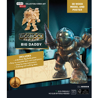 Incredibuilds Bioshock Big Daddy 3D Wood Model and Poster