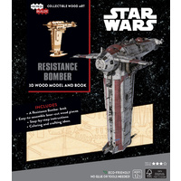 Incredibuilds Star Wars Resistance Bomber Book and 3D Wood Model