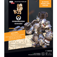 Incredibuilds Overwatch Reinhardt 3D Wood Model and Poster