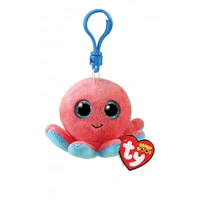 TY Beanies SHELDON - Coral Octopus Clip Beanie Clips Plush Toy