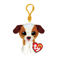 TY Beanie Boos HUGO - Brown/White Dog Clip