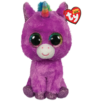 TY Beanies ROSETTE - Purple Unicorn Reg Beanie Boo Plush Toy