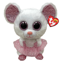 TY Beanie Boos NINA - White Ballerina Mouse Reg