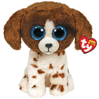 TY Beanie Boos MUDDLES - Brown/White Dog Med