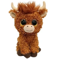 TY Beanies ALFIE - Brown Highland Cow Reg Beanie Boo Plush Toy