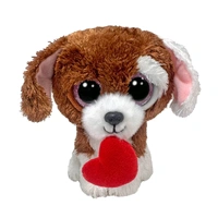 TY Beanies CUDDLES - Puppy w/Heart reg Beanie Boo Plush Toy
