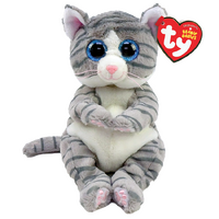 TY Beanie Bellies MITZI - Grey Tabby Cat Reg